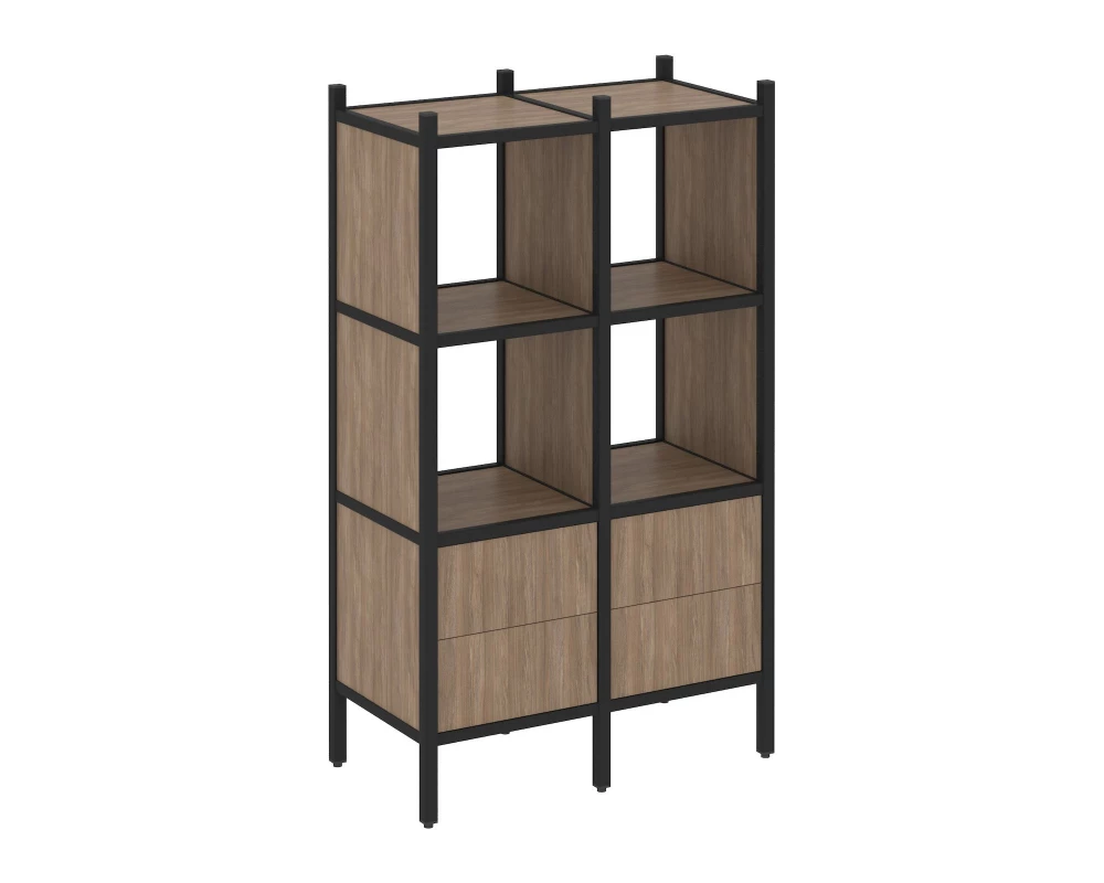 Прямой стеллаж L-03 862x446x1458 Лофт / Loft