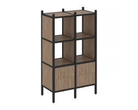 Прямой стеллаж L-03 862x446x1458 Лофт / Loft images