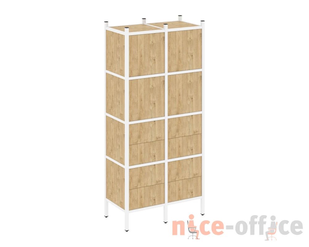 Прямой стеллаж L-04 862x446x1869 Лофт / Loft