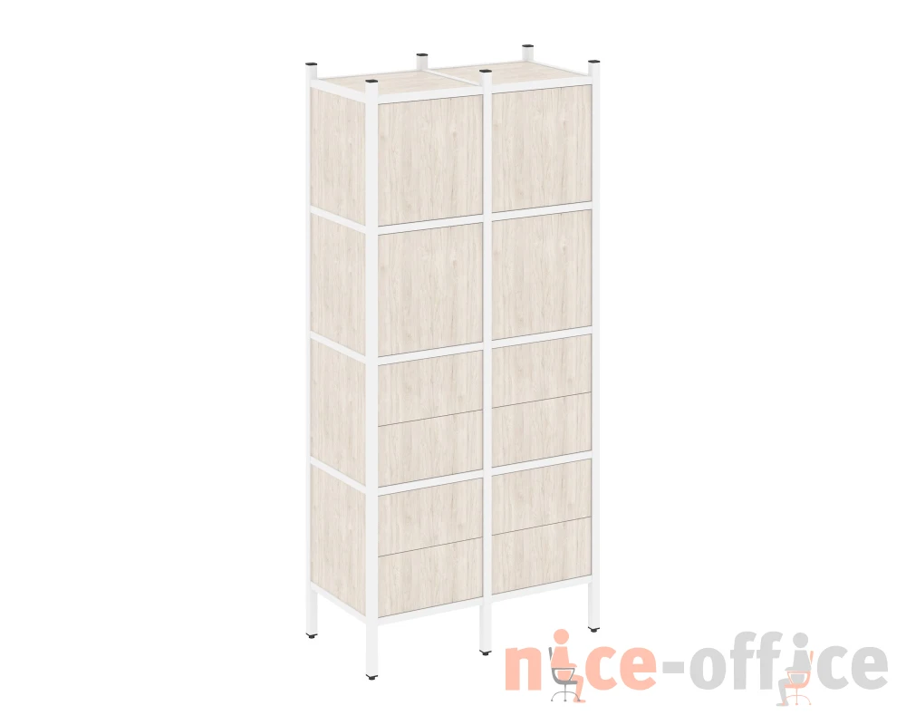 Прямой стеллаж L-04 862x446x1869 Лофт / Loft