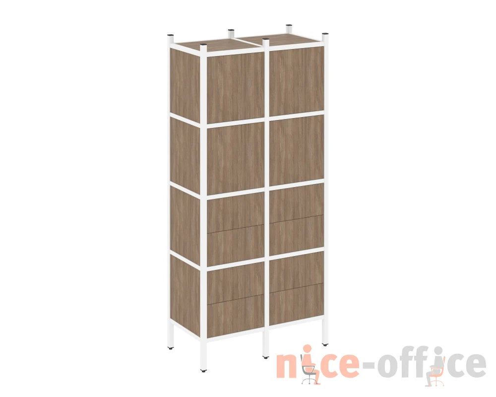 Прямой стеллаж L-04 862x446x1869 Лофт / Loft