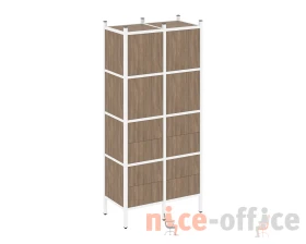 Прямой стеллаж L-04 862x446x1869 Лофт / Loft images