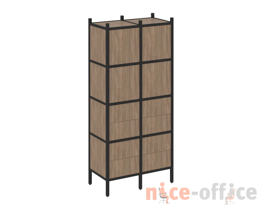Прямой стеллаж L-04 862x446x1869 Лофт / Loft