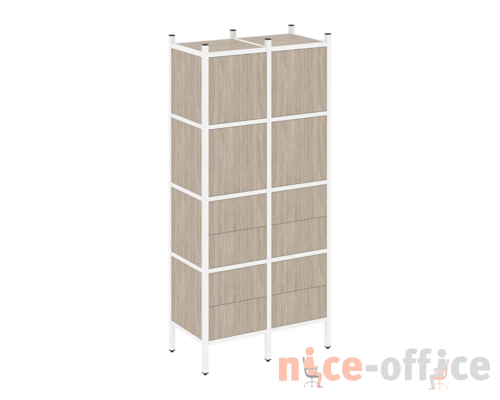 Прямой стеллаж L-04 862x446x1869 Лофт / Loft