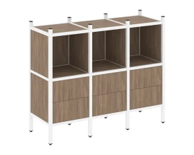 Прямой стеллаж L-07 1278x446x1047 Лофт / Loft images