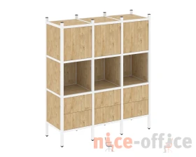 Прямой стеллаж L-08 1278x446x1458 Лофт / Loft images