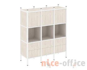 Прямой стеллаж L-08 1278x446x1458 Лофт / Loft images