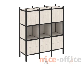 Прямой стеллаж L-08 1278x446x1458 Лофт / Loft images