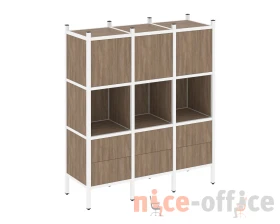 Прямой стеллаж L-08 1278x446x1458 Лофт / Loft images
