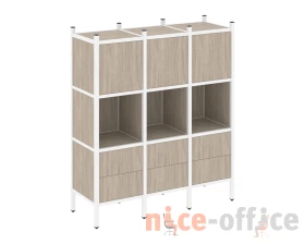 Прямой стеллаж L-08 1278x446x1458 Лофт / Loft images