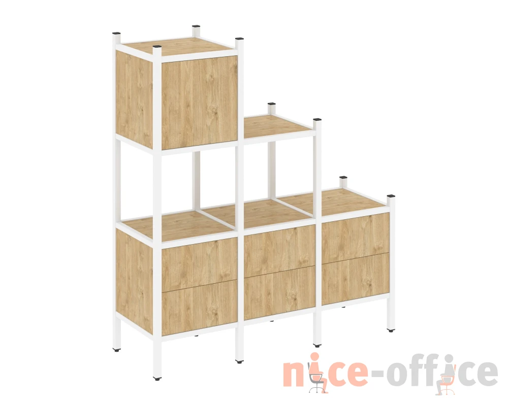Прямой стеллаж L-12 1278x446x1458 Лофт / Loft