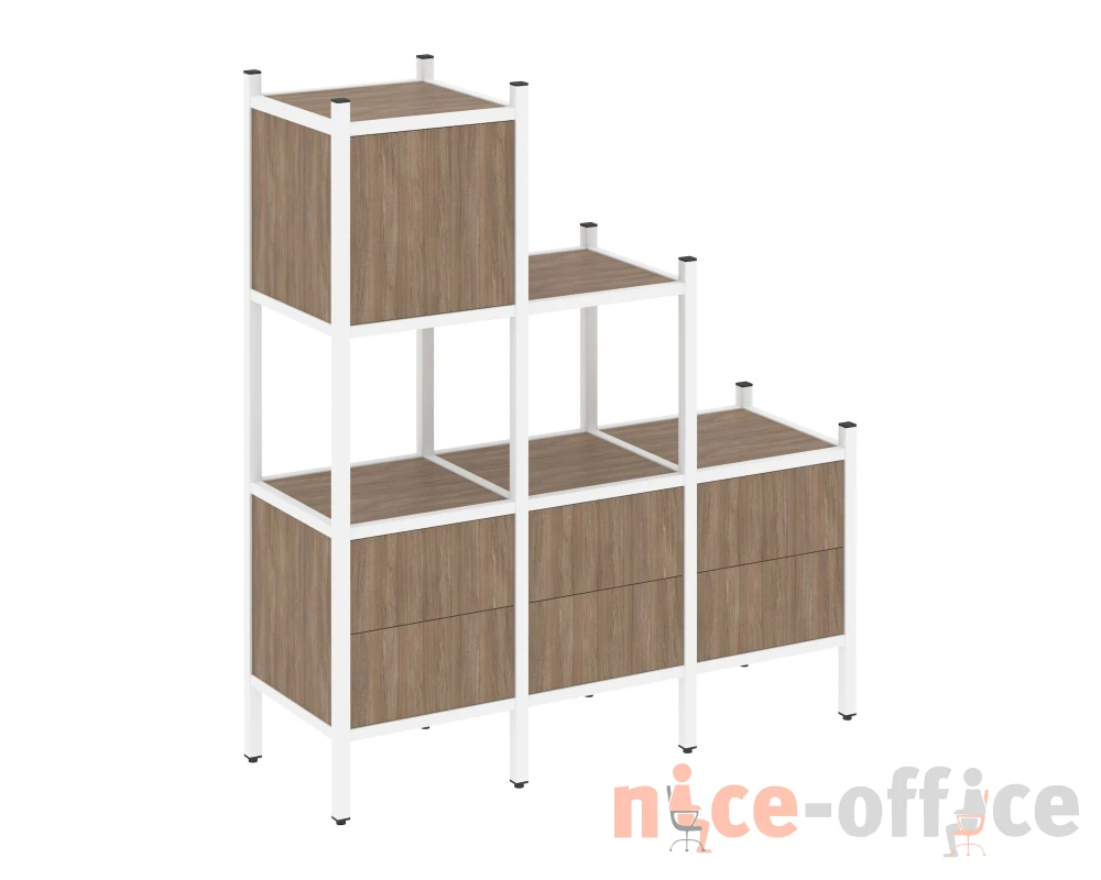 Прямой стеллаж L-12 1278x446x1458 Лофт / Loft