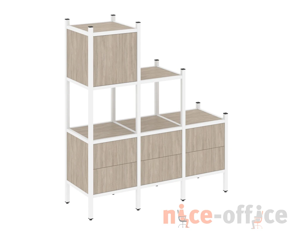 Прямой стеллаж L-12 1278x446x1458 Лофт / Loft