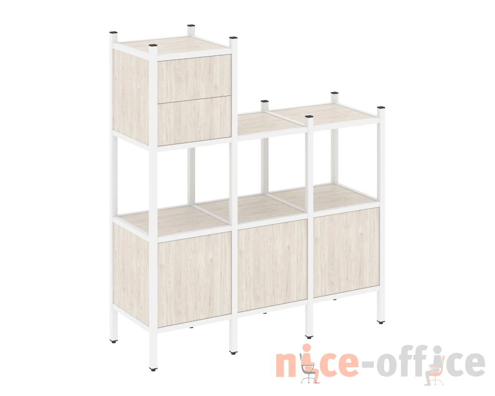 Прямой стеллаж L-13 1278x446x1458 Лофт / Loft