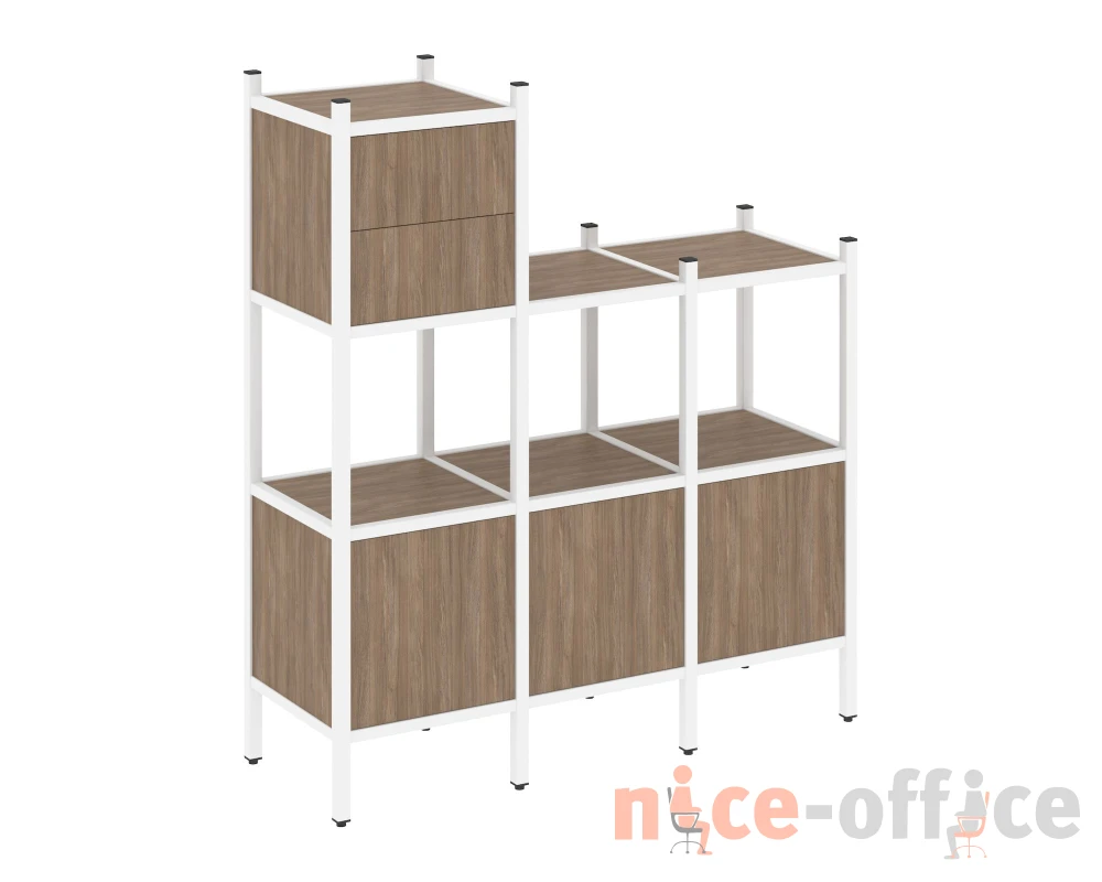 Прямой стеллаж L-13 1278x446x1458 Лофт / Loft