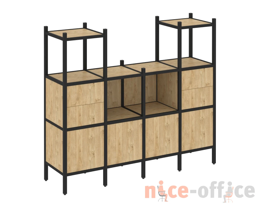 Прямой стеллаж L-14 1694x446x1458 Лофт / Loft