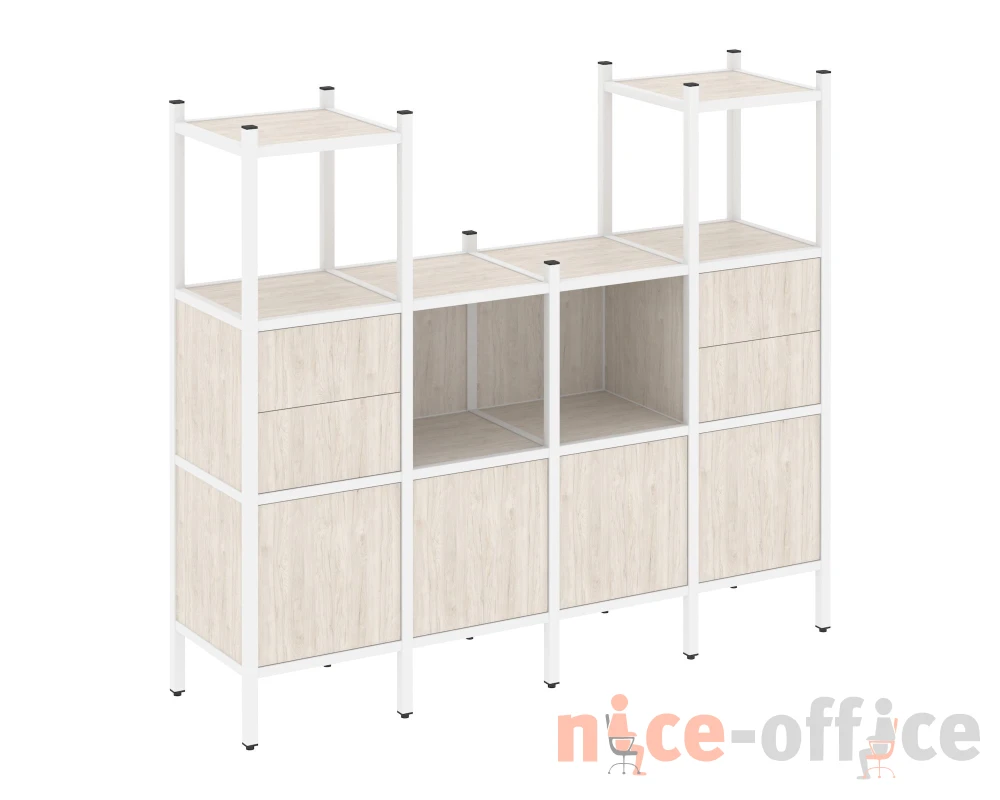 Прямой стеллаж L-14 1694x446x1458 Лофт / Loft