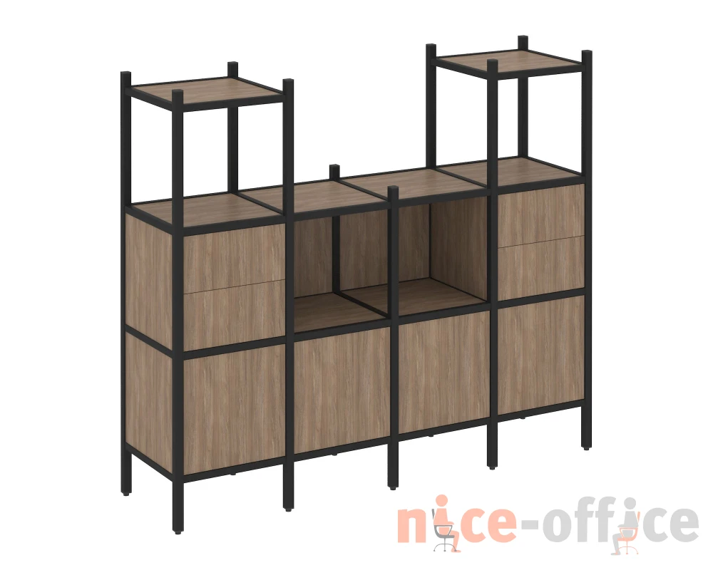 Прямой стеллаж L-14 1694x446x1458 Лофт / Loft