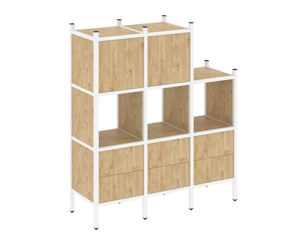 Прямой стеллаж L-15 1278x446x1458 Лофт / Loft