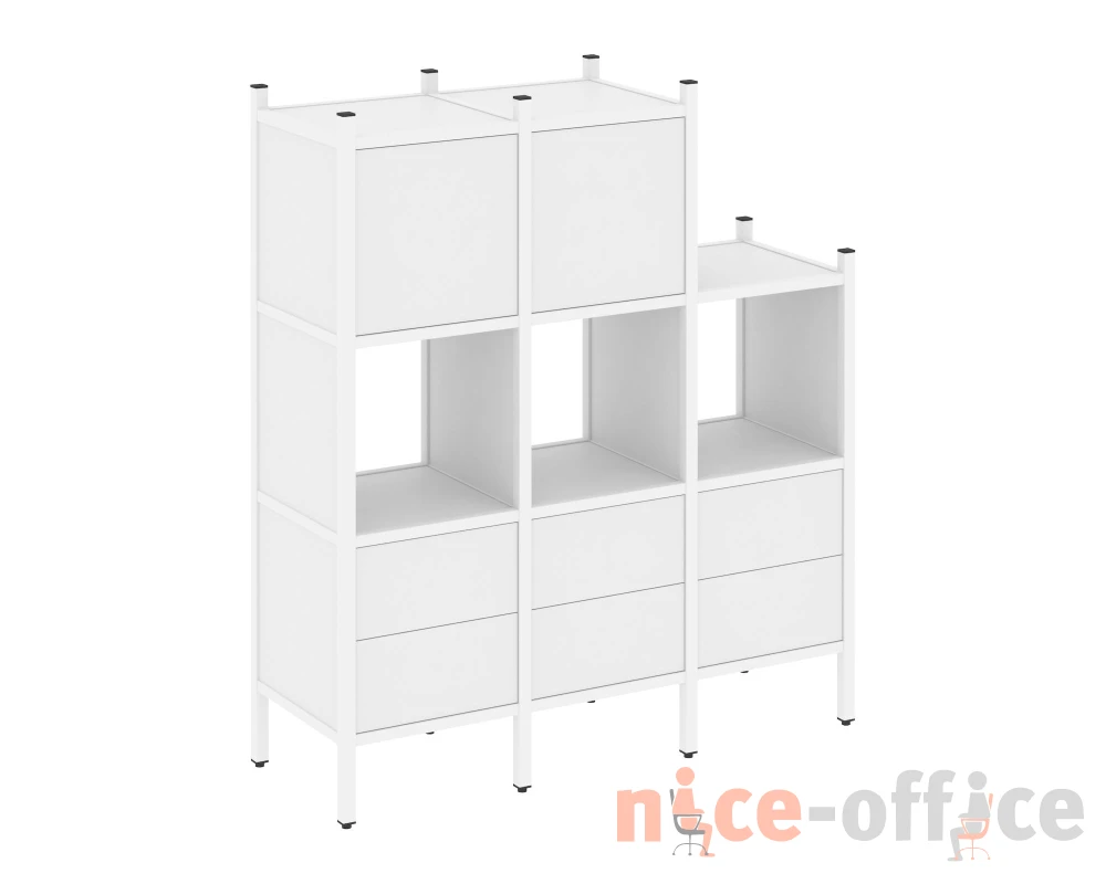 Прямой стеллаж L-15 1278x446x1458 Лофт / Loft