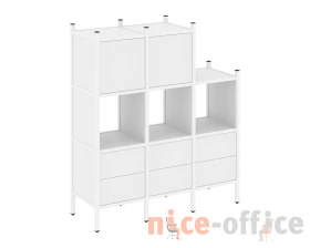 Прямой стеллаж L-15 1278x446x1458 Лофт / Loft images