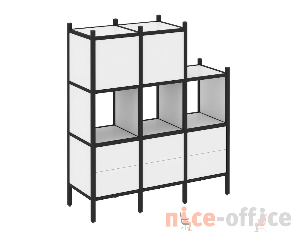 Прямой стеллаж L-15 1278x446x1458 Лофт / Loft