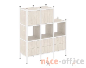 Прямой стеллаж L-15 1278x446x1458 Лофт / Loft images