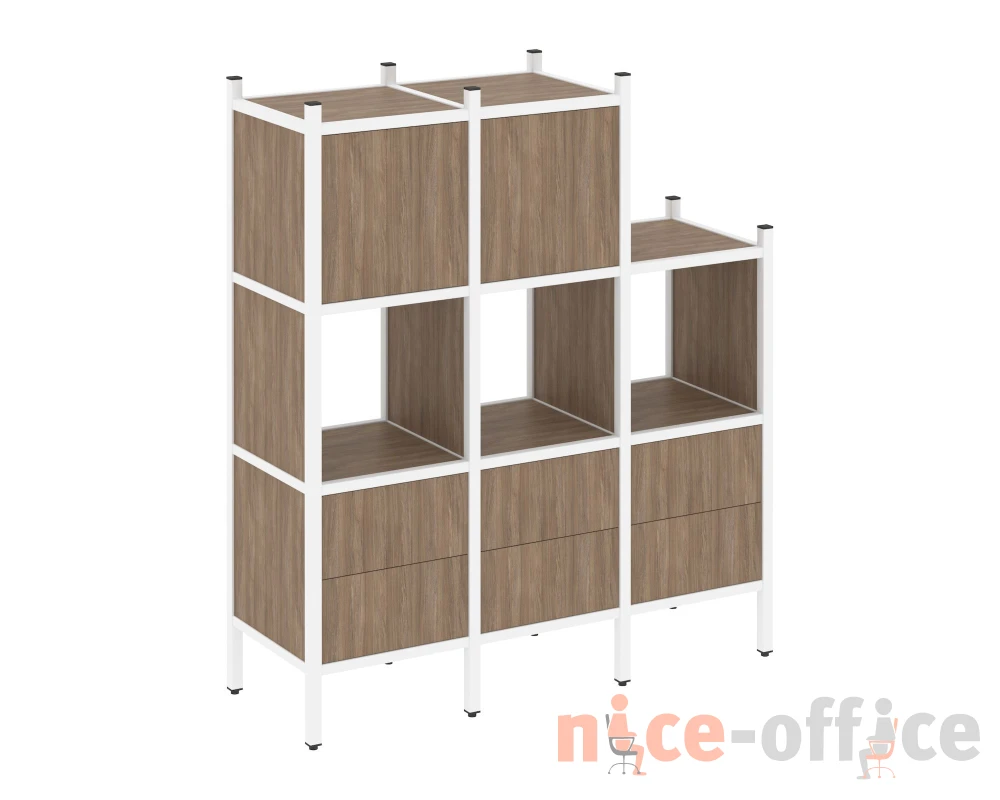 Прямой стеллаж L-15 1278x446x1458 Лофт / Loft