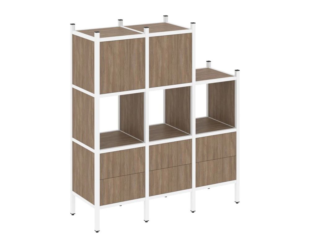 Прямой стеллаж L-15 1278x446x1458 Лофт / Loft