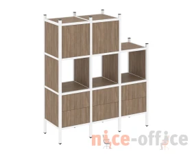 Прямой стеллаж L-15 1278x446x1458 Лофт / Loft images