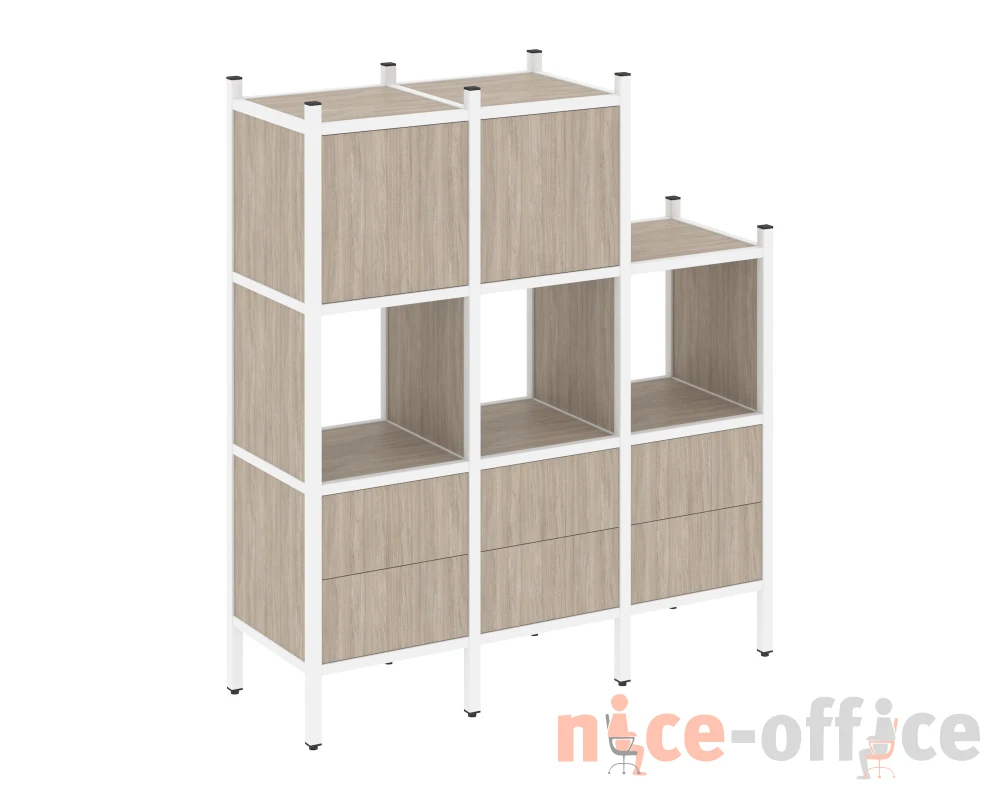 Прямой стеллаж L-15 1278x446x1458 Лофт / Loft