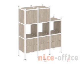 Прямой стеллаж L-15 1278x446x1458 Лофт / Loft images