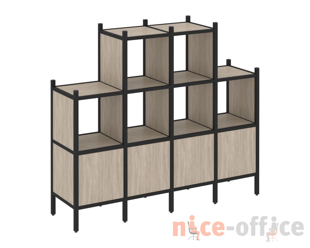 Прямой стеллаж L-16 1694x446x1458 Лофт / Loft