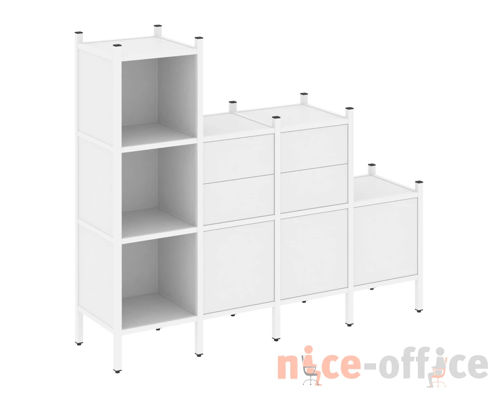 Прямой стеллаж L-17 1278x446x1458 Лофт / Loft