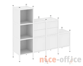 Прямой стеллаж L-17 1278x446x1458 Лофт / Loft images