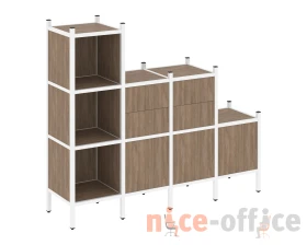 Прямой стеллаж L-17 1278x446x1458 Лофт / Loft images