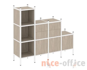 Прямой стеллаж L-17 1278x446x1458 Лофт / Loft images