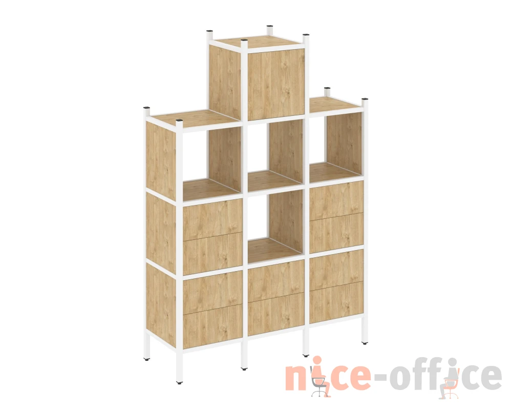 Прямой стеллаж L-18 1278x446x1869 Лофт / Loft