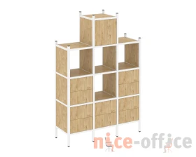 Прямой стеллаж L-18 1278x446x1869 Лофт / Loft images