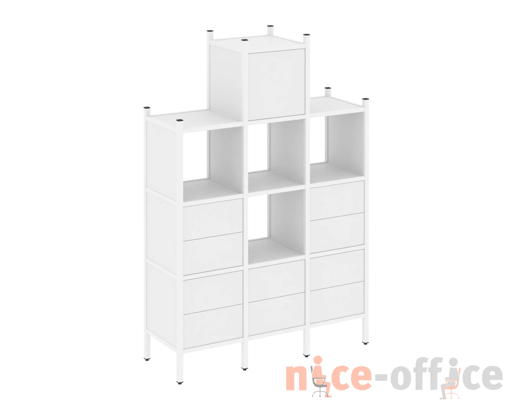 Прямой стеллаж L-18 1278x446x1869 Лофт / Loft