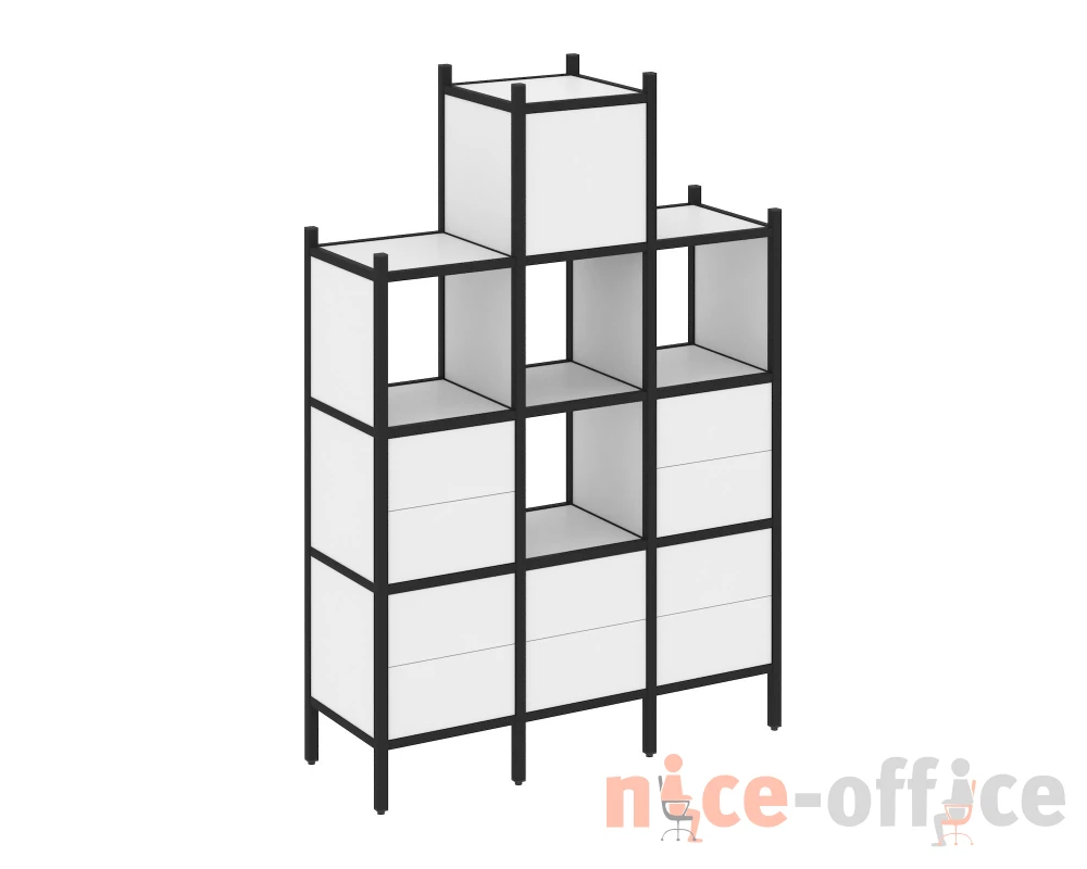 Прямой стеллаж L-18 1278x446x1869 Лофт / Loft
