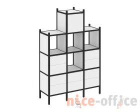 Прямой стеллаж L-18 1278x446x1869 Лофт / Loft images