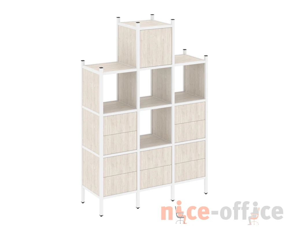 Прямой стеллаж L-18 1278x446x1869 Лофт / Loft