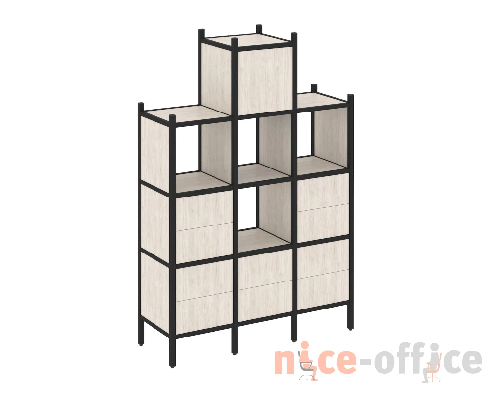 Прямой стеллаж L-18 1278x446x1869 Лофт / Loft