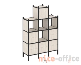 Прямой стеллаж L-18 1278x446x1869 Лофт / Loft images