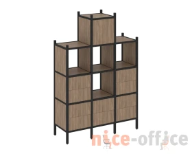 Прямой стеллаж L-18 1278x446x1869 Лофт / Loft images