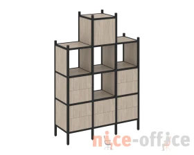 Прямой стеллаж L-18 1278x446x1869 Лофт / Loft images