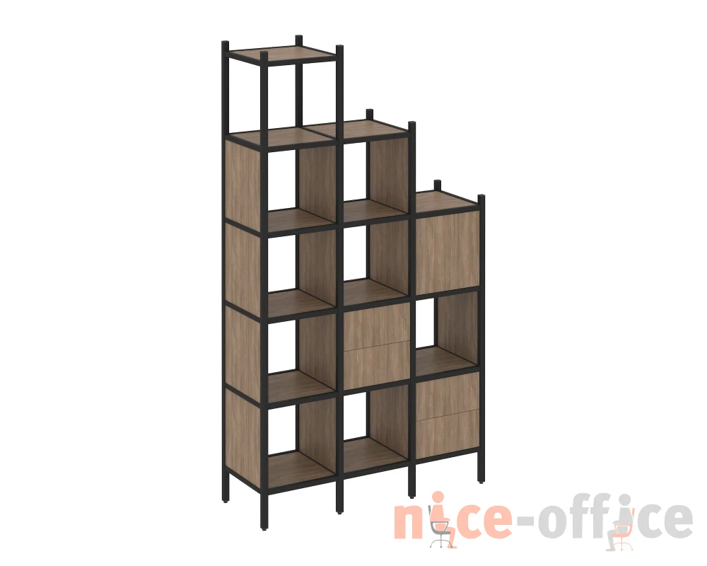 Прямой стеллаж L-21 1278x446x2280 Лофт / Loft