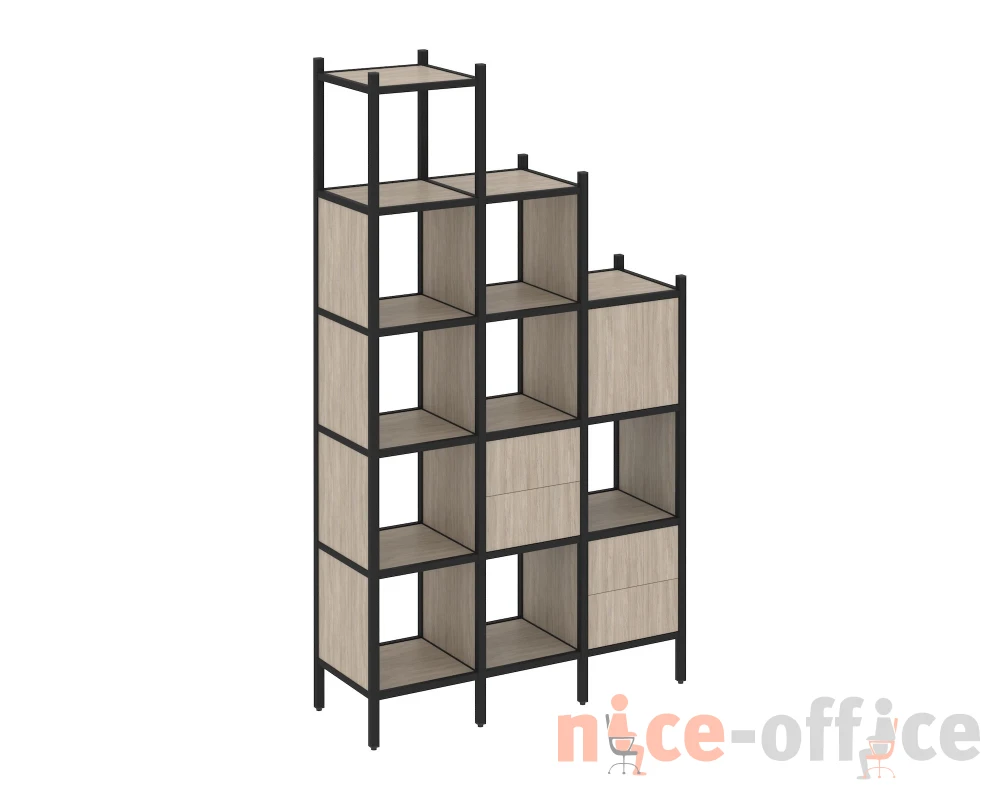 Прямой стеллаж L-21 1278x446x2280 Лофт / Loft
