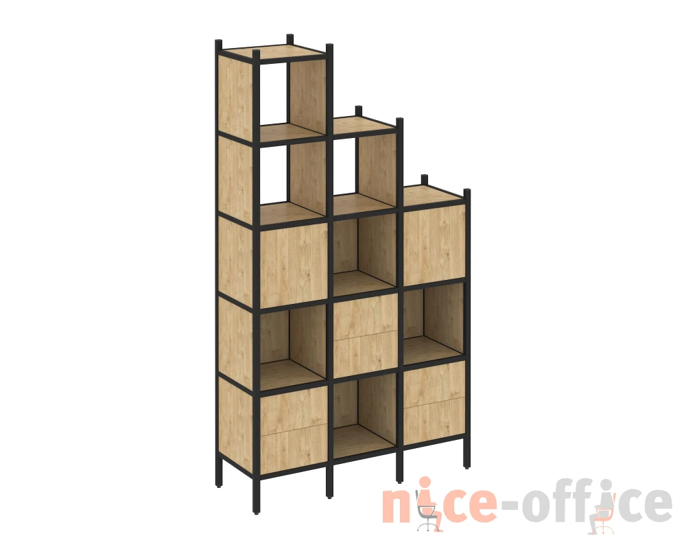 Прямой стеллаж L-22 1278x446x2280 Лофт / Loft